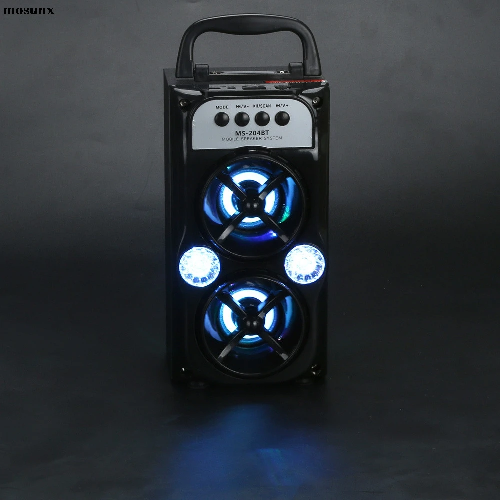 Mosunx Открытый Bluetooth беспроводной Портативная колонка Super Bass с USB/TF/AUX/FM радио Мода