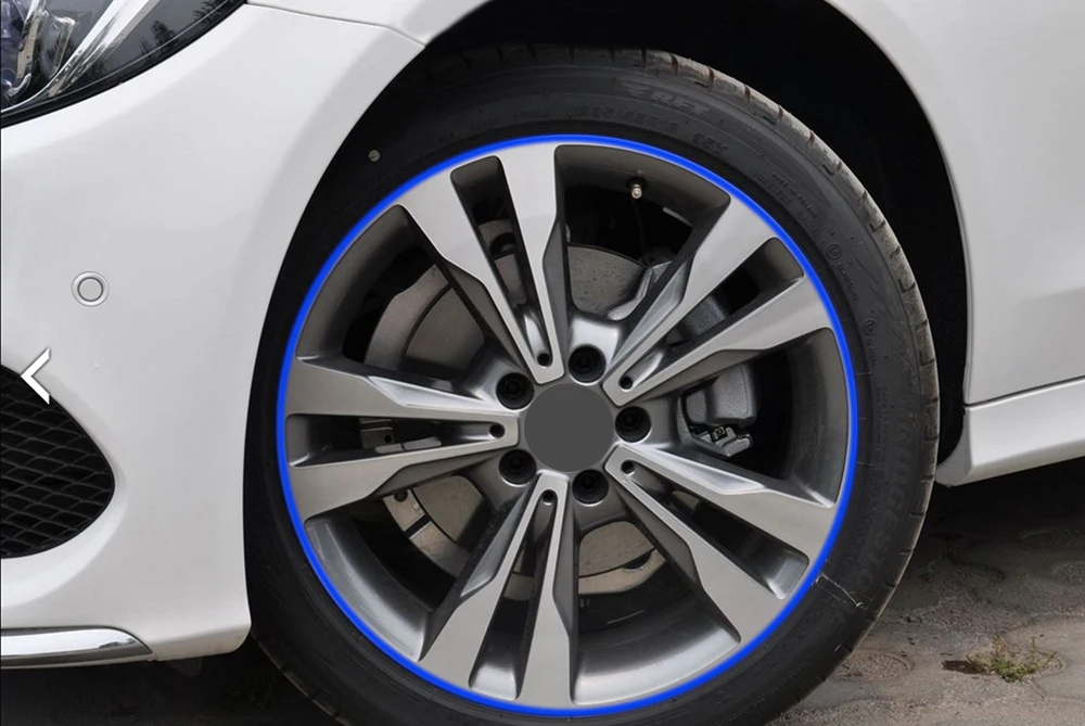 Автомобильные Колесные диски клейкие ленты Наклейка для Toyota Corolla Yaris chr Auris Skoda Octavia A7 A5 Rapid Kodiaq Mercedes Benz аксессуары