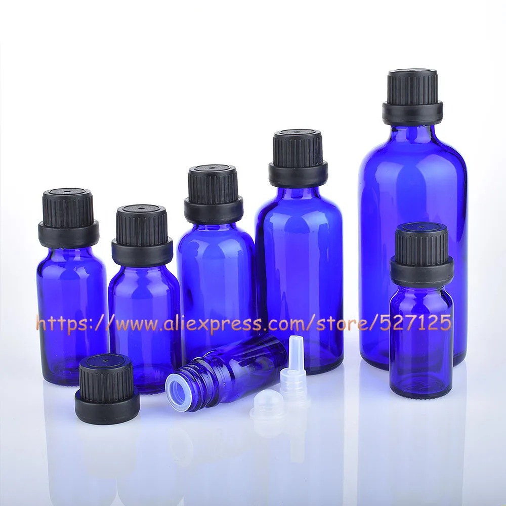 5 мл 10 15 20 30 50 100 синяя стеклянная бутылка алюминиевая крышка для