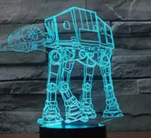 style 9 Звездные войны 3D лампа Звездные войны Штурмовики Дарта Вейдера Йога, джедай ночник светодиодный Декор для спальни огни мультфильм lamparilla - Испускаемый цвет: style 9