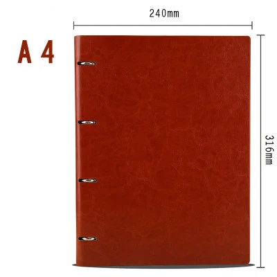 A4 Brown A5 A6 новые деловые повседневные ежемесячный планировщик Тетрадь школьные канцелярские личный журнал распорядок дня Журнал Планировщик дневник, записная книжка С ПЕРЕПЛЕТОМ с листьев подарок - Цвет: A4 Brown