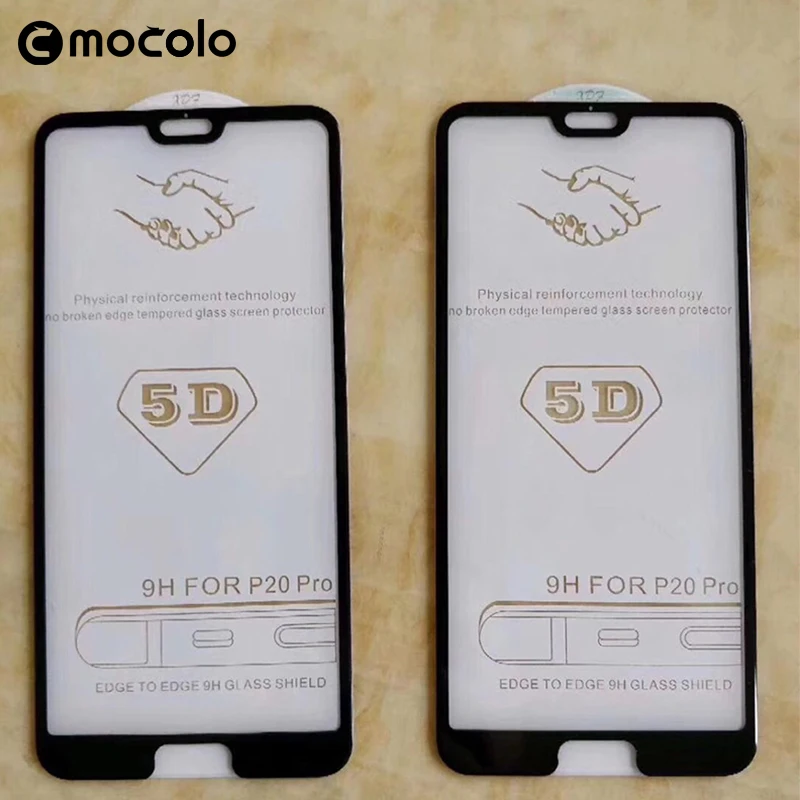 Закаленное стекло Mocolo 5D с полным покрытием для Huawei P20 Защита экрана Pro защитная
