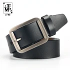 Ремень LFMB мужской из натуральной кожи, роскошный пояс с пряжкой с язычком, модный винтажный ковбойский пояс для джинсов