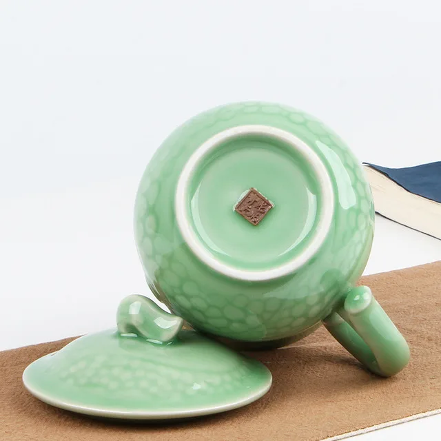 Чашка для чая Longquan чайная чашка с керамической глазурью крышкой китайский