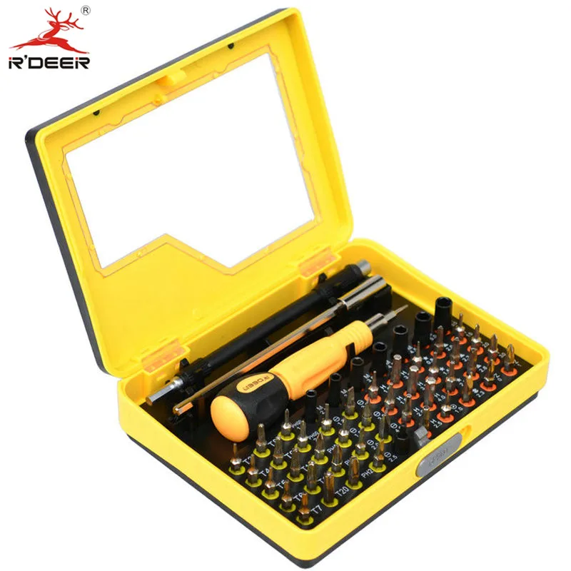 

RDEER 53in1 Screwdriver Set Hex Flex Magnetic Screwdriver Bit Set Laptop Maintenance Tools Tools kit