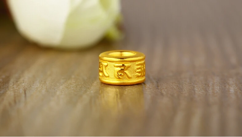 Чистое 999 24 каратное желтое золото резная бусина Будды подвеска 0 71 г|pendant blank|bead