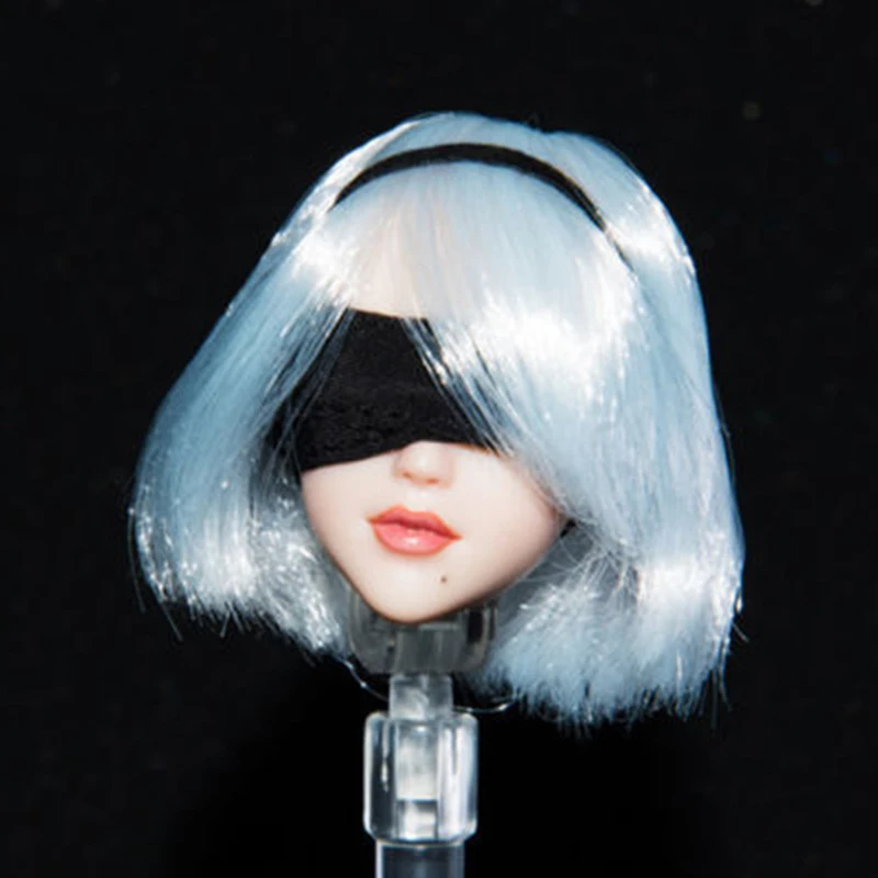 Масштаб 1/6 NieR headplay automata 2B девочка голова с белыми волосами лепка меч набор