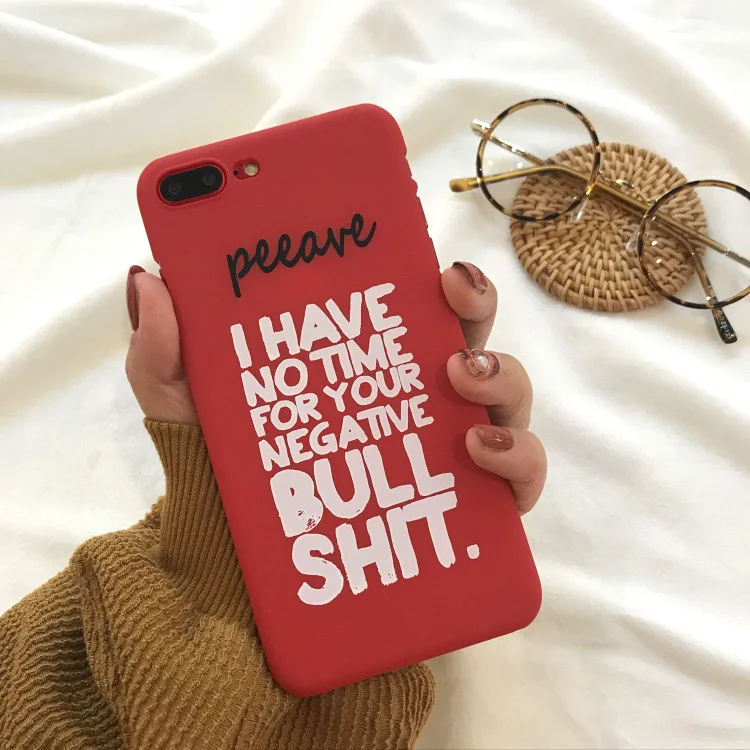Ультра тонкий милый забавный чехол с английскими буквами для iphone X XR XS Max 6 6S 7 8 Plus