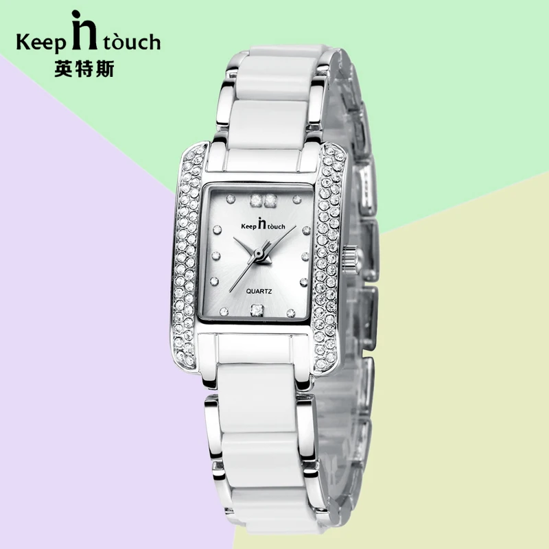 Reloj Mujer Новинка 2017 года Элитный Бренд стразы Кварцевые часы Женские прямоугольник