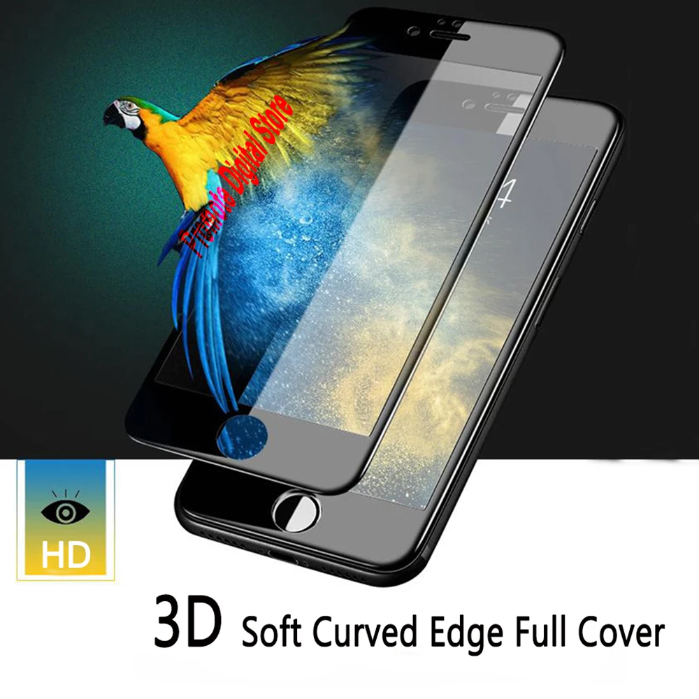 3D изогнутый край Полное покрытие для iPhone 6 6S 7 Plus протектор экрана закаленное