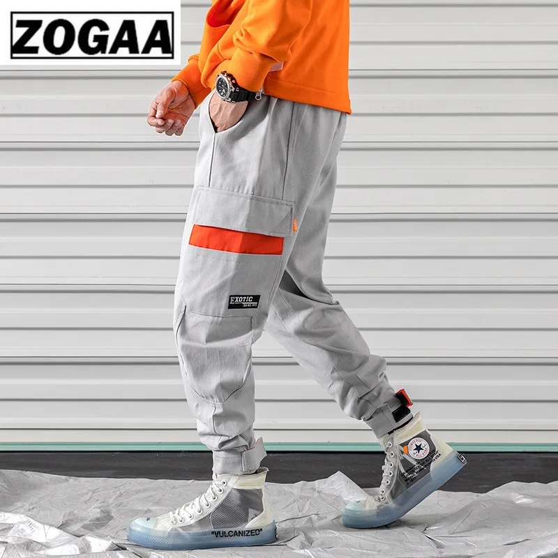 Весна 2019 мужские брюки ZOGGA в горизонтальную полоску длиной до щиколотки 100% хлопок