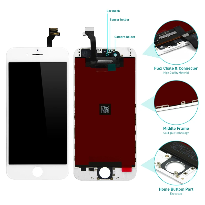 5," ЖК-дисплей для iPhone 6 Plus 6SP 7 Plus 8P сенсорный экран дигитайзер панель сборка AAA++ экран Замена Бесплатный USB кабель