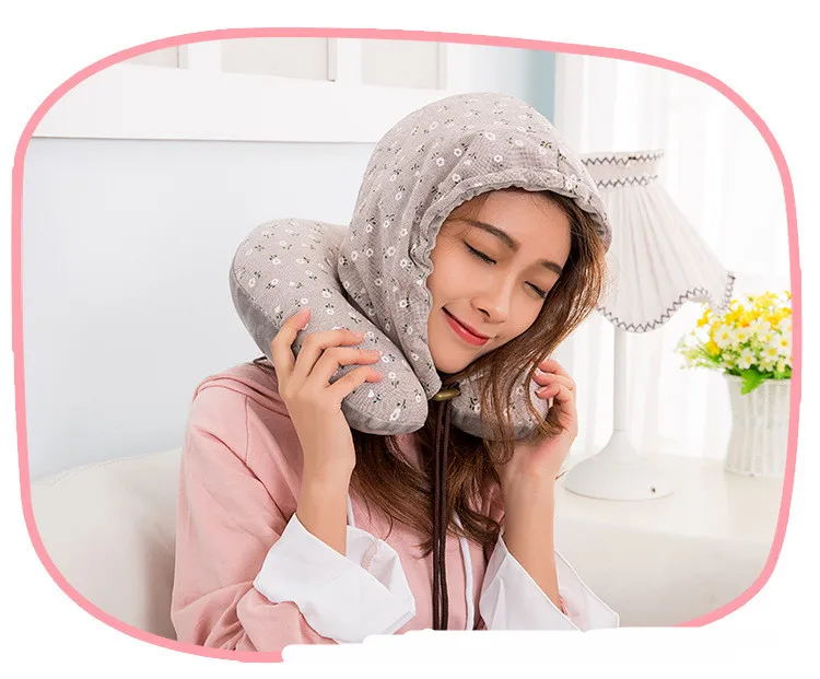 HazyBeauty креативная шапка плюшевая подушка u образная многофункциональная для шеи с