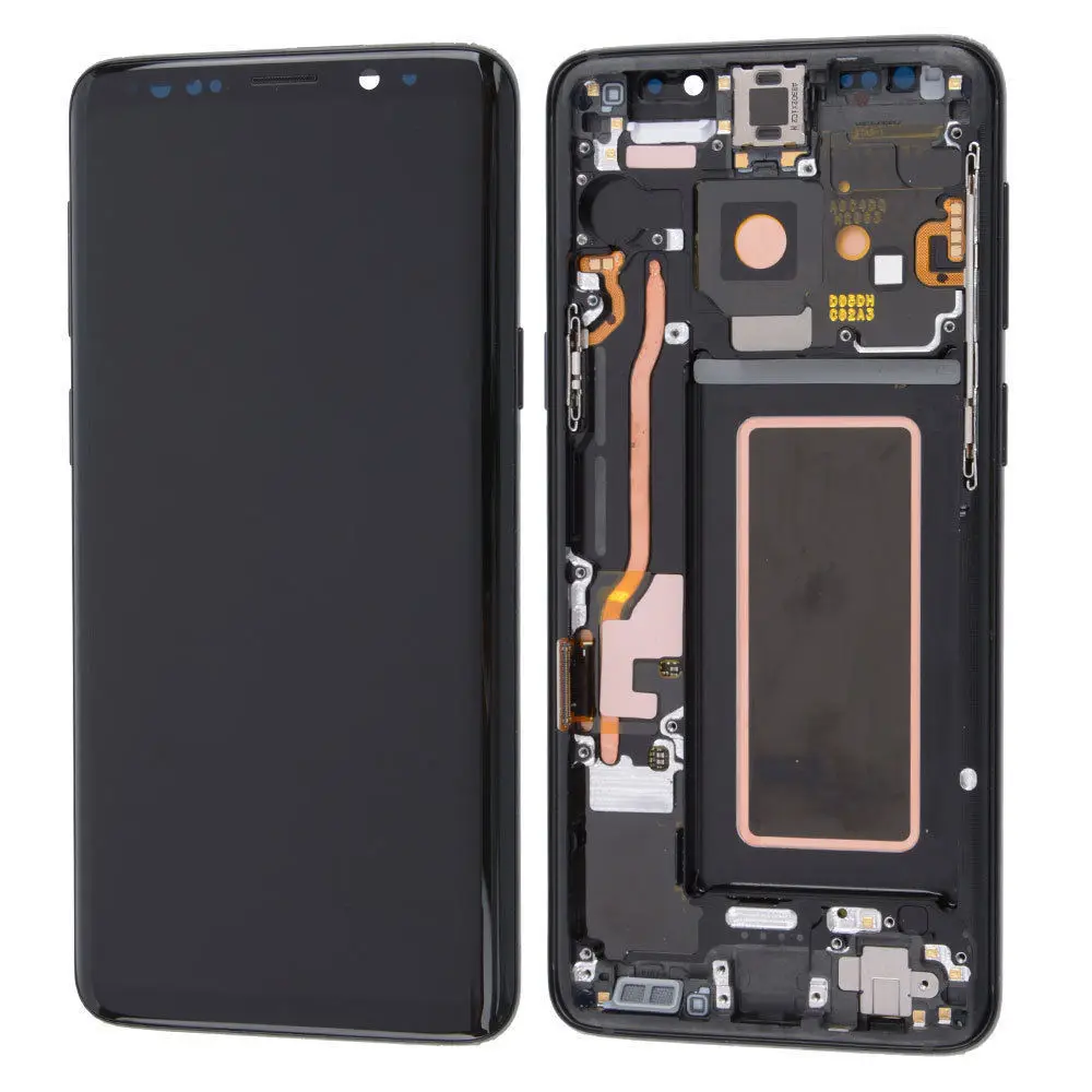 Оригинальный AMOLED LCD для SAMSUNG Galaxy S9 дисплей сенсорный экран дигитайзер с рамкой