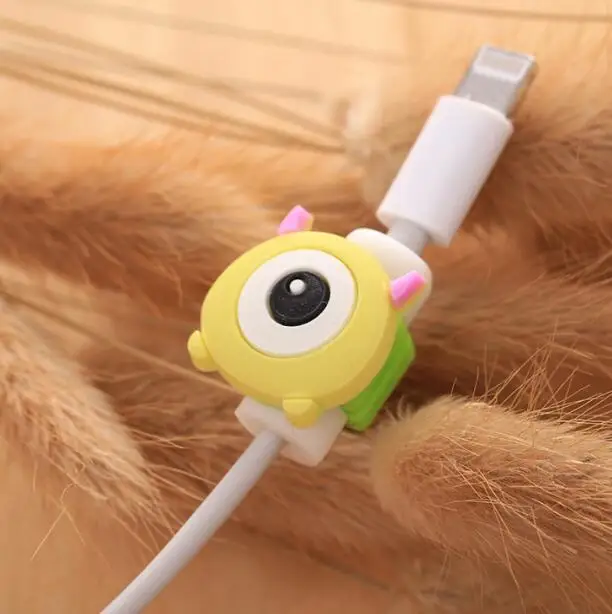 2 шт. мультяшный протектор зарядного кабеля силиконовый резиновый защитный ваш