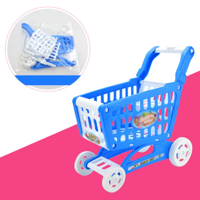 Shopping Cart Kids Children Play Kitchen Toy Plastic Simulated Trolley High Quality Practical Portable | Игрушки и хобби