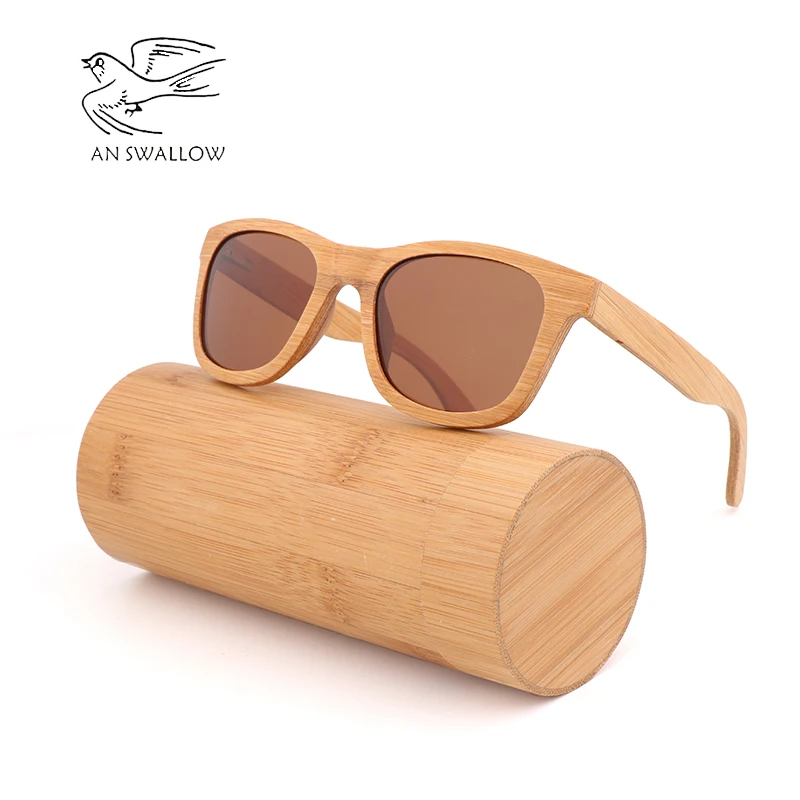 Bois de bambou винтажный качественный la main luneettes soleil cadre en fait à Los Hombres|Мужские
