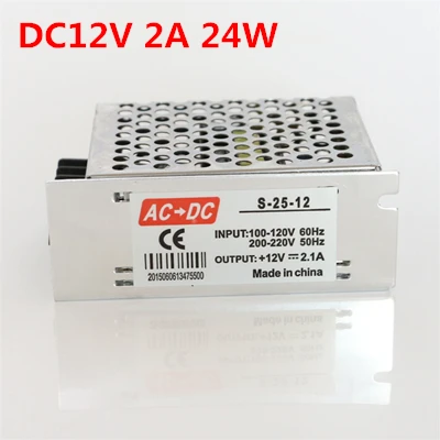 DC12V 2A 24W 12 В в 1A 2A 3A 5A 10A 15A 20A Питание адаптер трансформатор переключатель конвертер зарядное устройство драйвер для 5050 3528 RGB светодиодные ленты свет - Испускаемый цвет: DC12V 2A 24W