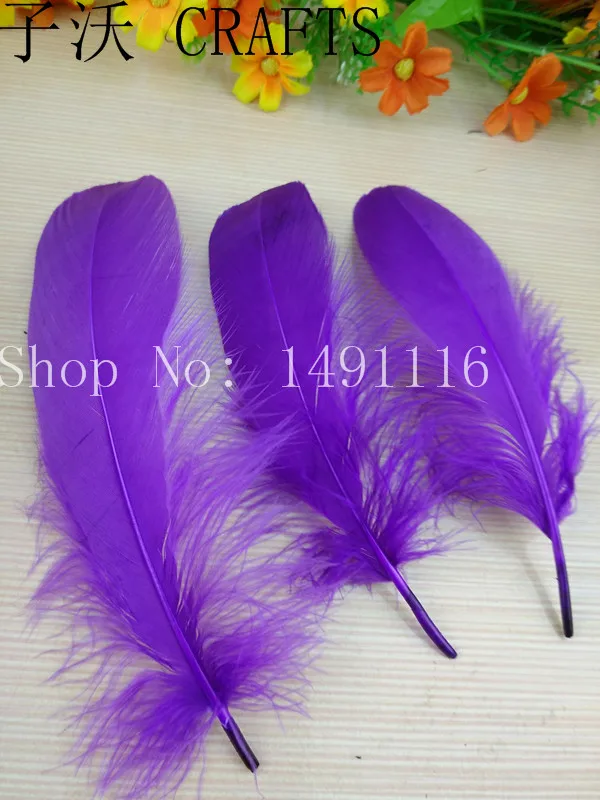 purple 20 шт высококачественных гусиных перьев, 5-" /13-20 см DIY аксессуары для ювелирных изделий - Цвет: purple