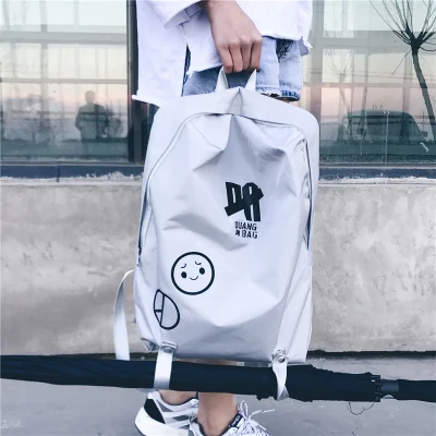 Harajuku Повседневный Рюкзак со смайликом для мужчин и женщин 2019 сумка через плечо в