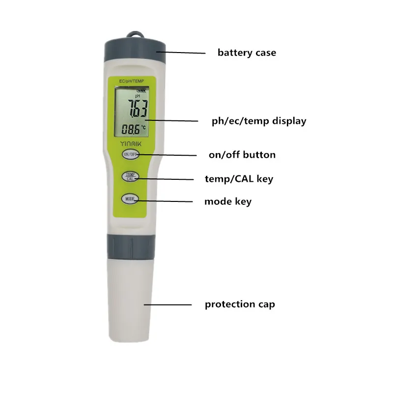 Digital Water Quality Tester Pen Type pH EC TEMP Meter Acidometer Drink 3 in 1 Multi-parameter Analyzer 30%off |