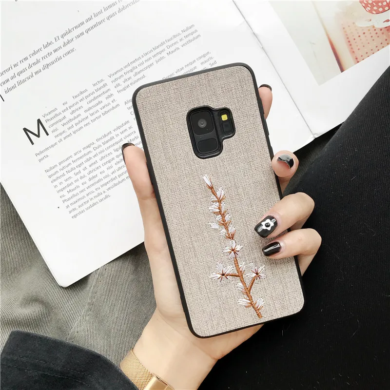 DCHZIUAN чехол для телефона с вышитыми цветами для Samsung Galaxy S10 S10 Plus S10e S9 S9plus S8 Plus Note 9 Note 8 чехол 3D чехол