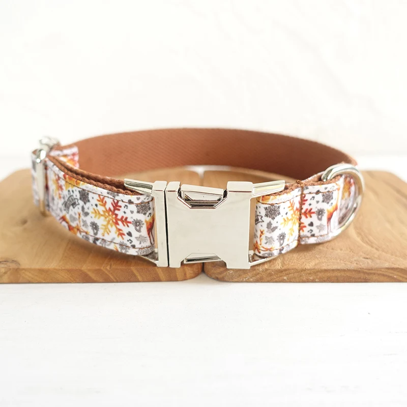 16-Collar Именной ошейник для собаки Pet поводки комплект снег Хэллоуин милые именной браслет под заказ ID тег нейлон Регулируемый воротник Eangrving - Цвет: 16-Collar