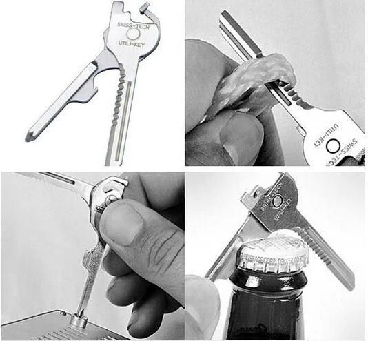 Для повседневного использования 6 в 1 переносной складной Ножи карманная цепочка