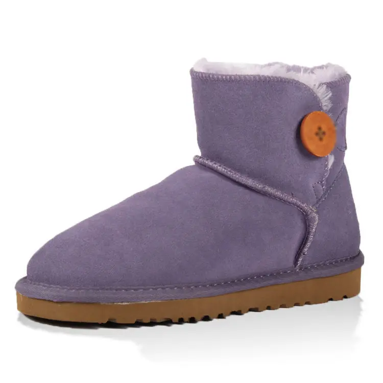 3352 Purple Dream DAGNINO/Новинка; женские зимние ботинки в австралийском стиле; бренд; высокое качество; Классическая обувь из натуральной кожи на пуговицах; зимняя теплая плюшевая женская обувь - Цвет: 3352 Purple Dream