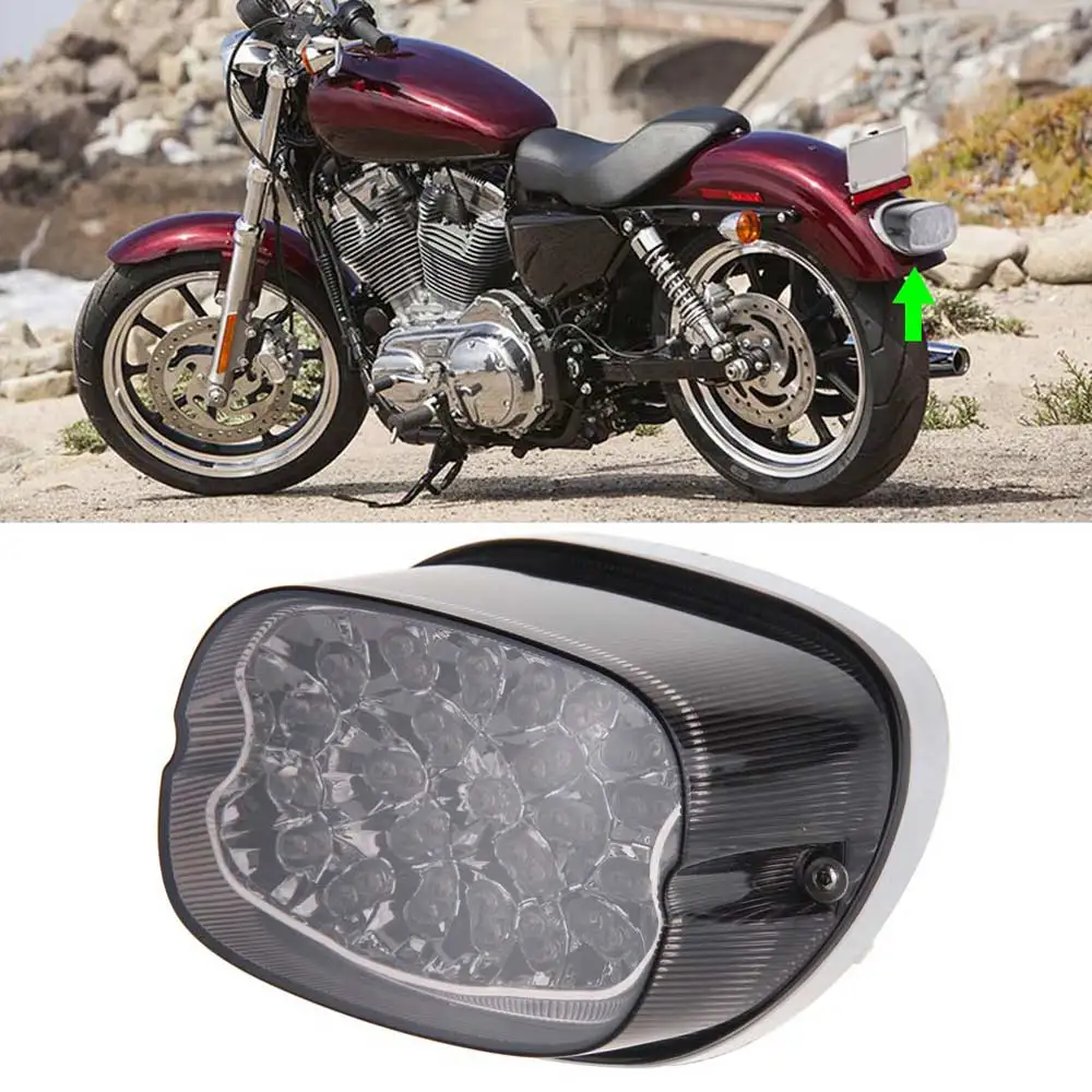 

Smoked , Clear ,Red LED Tail Light Turn Signals For Harley Sportster XL FLHR FLHRCI FXD Dyna Road King Glides
