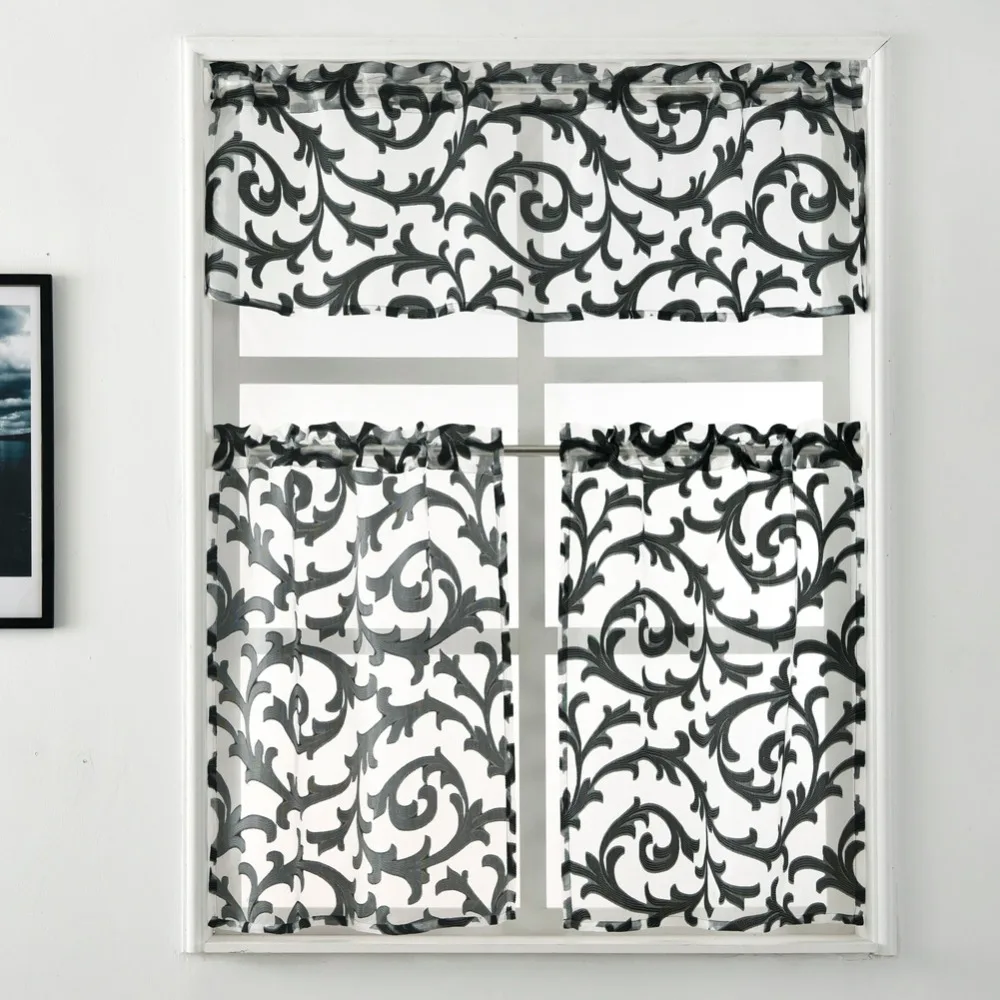 Органза жаккард занавеска короткая кухня Европейский стиль Высококачественная