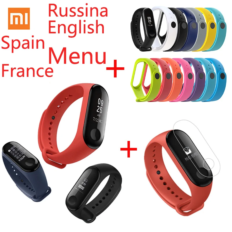 Фитнес браслет Russina Xiaomi Mi Band 3 MI Fit фитнес трекер с сенсорным экраном 5 АТМ NFC смарт