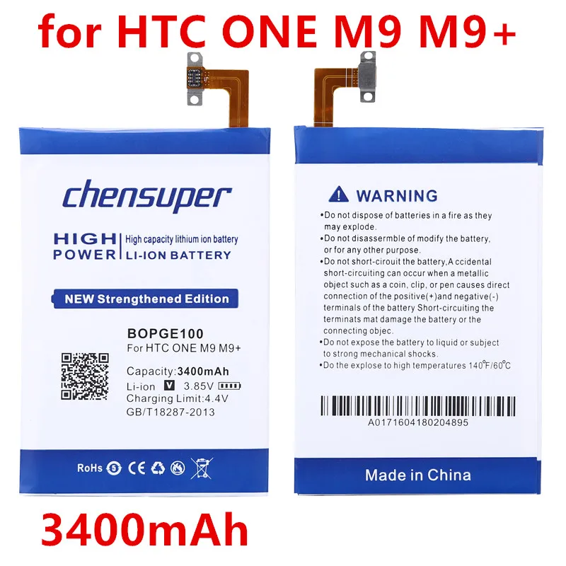 100% оригинал chensuper 3400 мАч BOPGE100 B0PGE100 для HTC ONE M9 батарея + M9W One Plus M9pt Hima Ultra 0PJA10