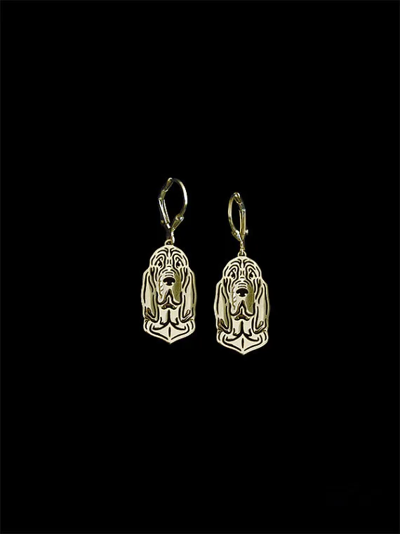 

New 2016 Unique Romantic Gold Silver Color Bloodhound Drop Earrings Wholesale Animal Earrings For Women Girl Aros