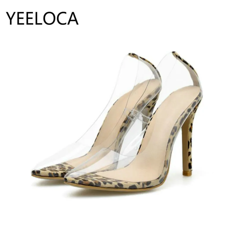 

YEELOCA/прозрачные туфли-лодочки из пвх; Босоножки; Каблук из плексигласа; Шпильки; Высокий каблук; Острый носок; Женская обувь для вечеринок; Ту...