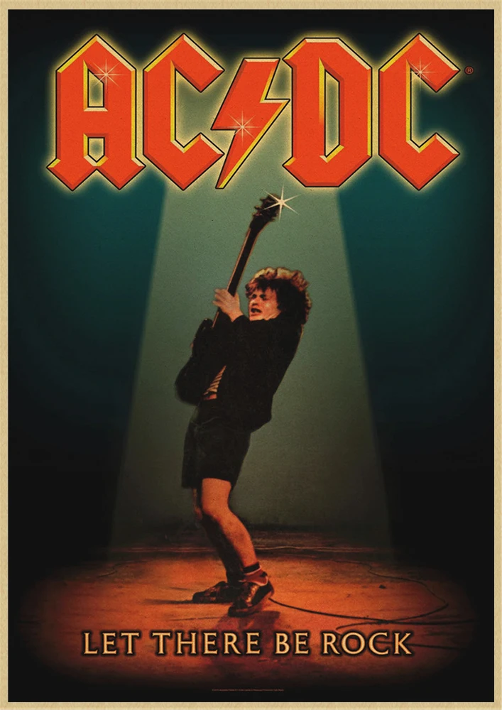 Рок-Группа ACDC Malcolm Angus крафт-бумага винтажный настенный плакат стикер