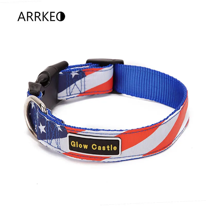 поводок для собак поводки США Канада Флаг нейлон ошейник с собакой щенок кошка