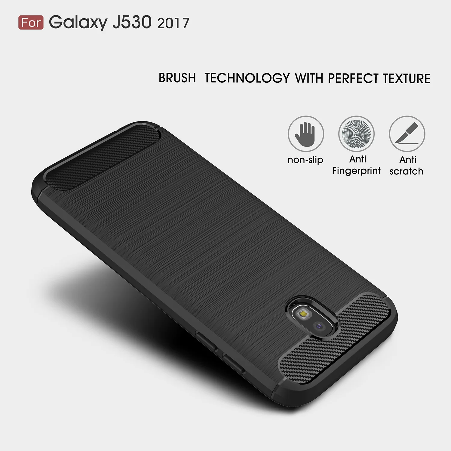 Ударопрочный чехол из углеродного волокна и ТПУ для Samsung Galaxy J3 J330 J5 J530 J7 J730 2017