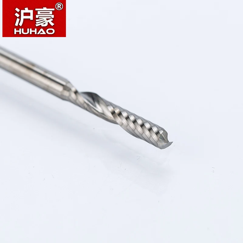 HUHAO 10 шт./лот хвостовик 3 175 мм Фреза Одиночная фреза спиральная CNC для МДФ карбида
