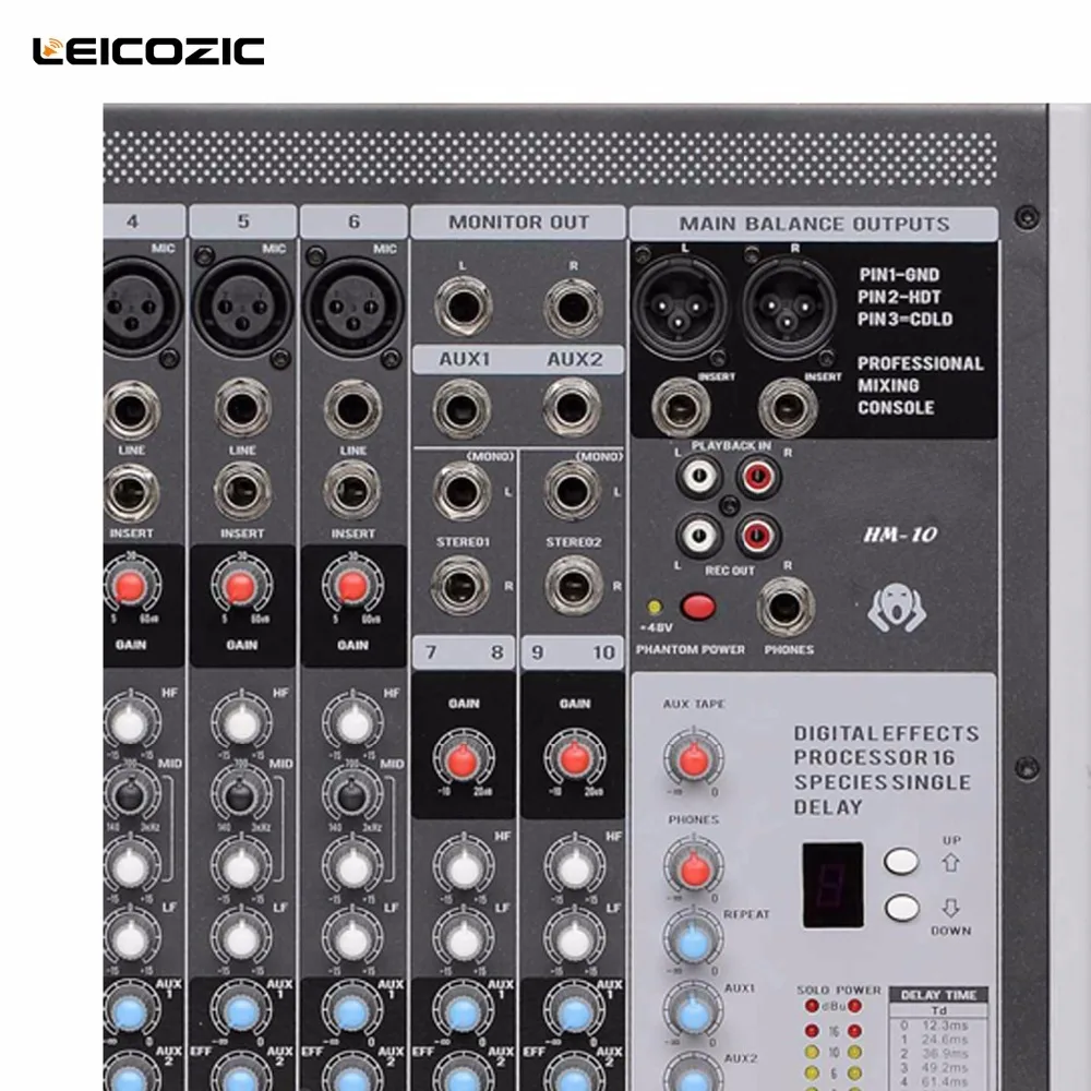 Миксер Leicozic HM10 6-канальная аудиоконсоль Для диджеев для звука процессор эффектов