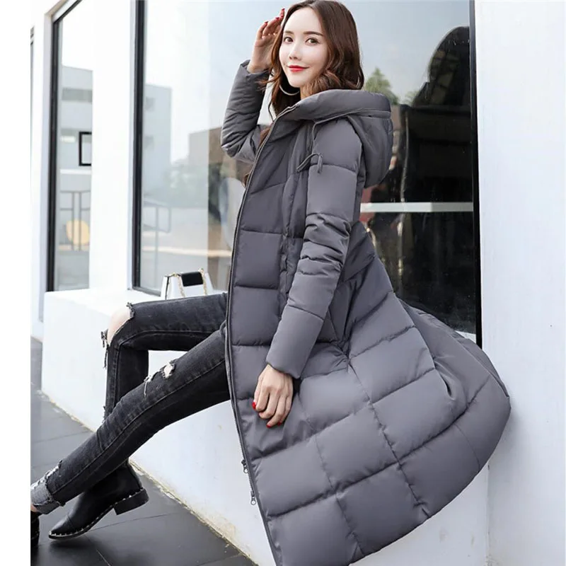Фото 2018 Women Winter Long Coat Cotton Jacket Over Knee Ladies Padded Coats Female Thick Parka Woman A373 Женская одежда 2018 Women Winter Long Coat Cotton Jacket Over Knee Ladies Padded Coats Female Thick Parka Woman A373 Женская одежда