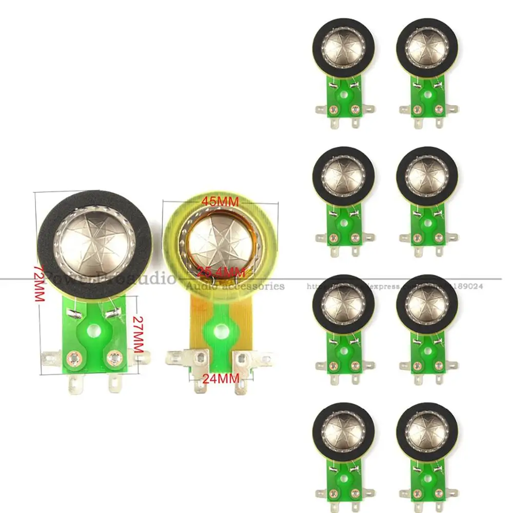 

10pcs 25.5 mm Titanium Membrane TREBLE film coil Speaker voice coil