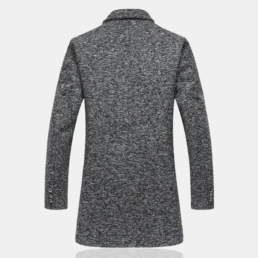 Мужское шерстяное пальто Новое поступление Осень зима приталенное средней длины