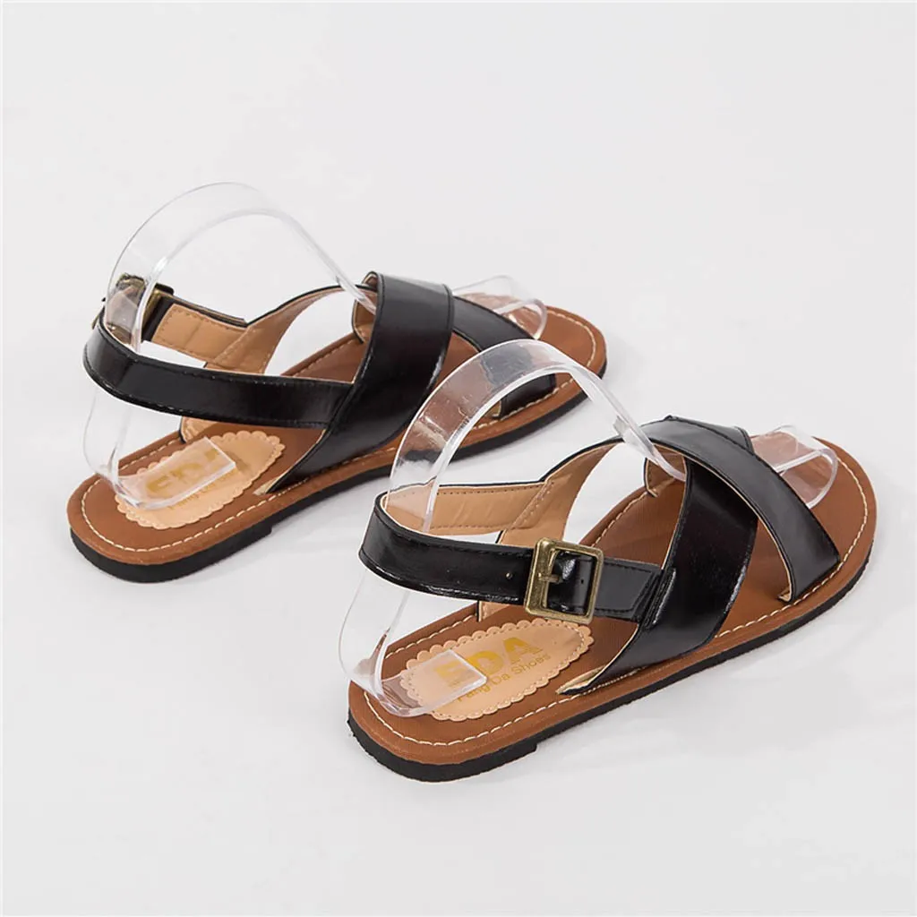 Женские босоножки на плоской подошве SAGACE повседневные сандалии в римском стиле с