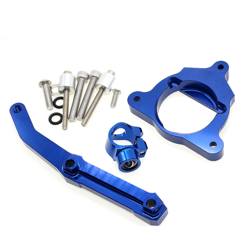 Fxcnc Синий мотоциклов рулевой демпфер стабилизатор с установленными Кронштейны