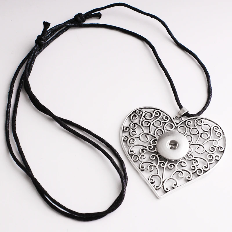 Сова крылья дерево Бабочка якорь любовь надежная 18 мм кнопка ожерелье DIY