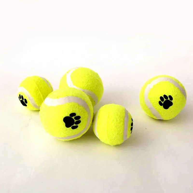 Rubber Tennis Ball Dog Toys Footprints Decor Diameter 4.5cm Interactive Balls Pet Toy for Small Puppy Dogs Training Supplies | Дом и сад