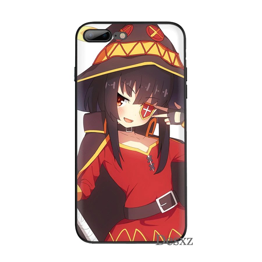 Чехол для мобильного телефона iPhone 11 Pro XR X XS Max 6 6S 7 8 Plus 5 5S SE чехол KonoSuba Megumin