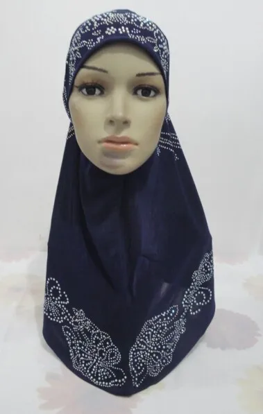 H968 последние мусульманских один piecehijab со многими стразами, исламский шарф, быстрая