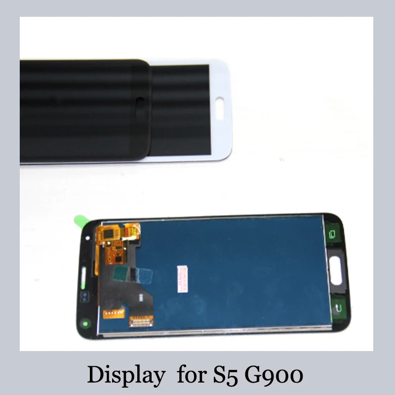 Дисплей S5 для Samsung Galaxy ЖК дисплей сенсорный экран дигитайзер G900 G900F в сборе 100%